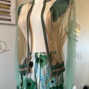 Chic Green Sheer Top